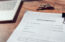 Rental agreement contract on the desk