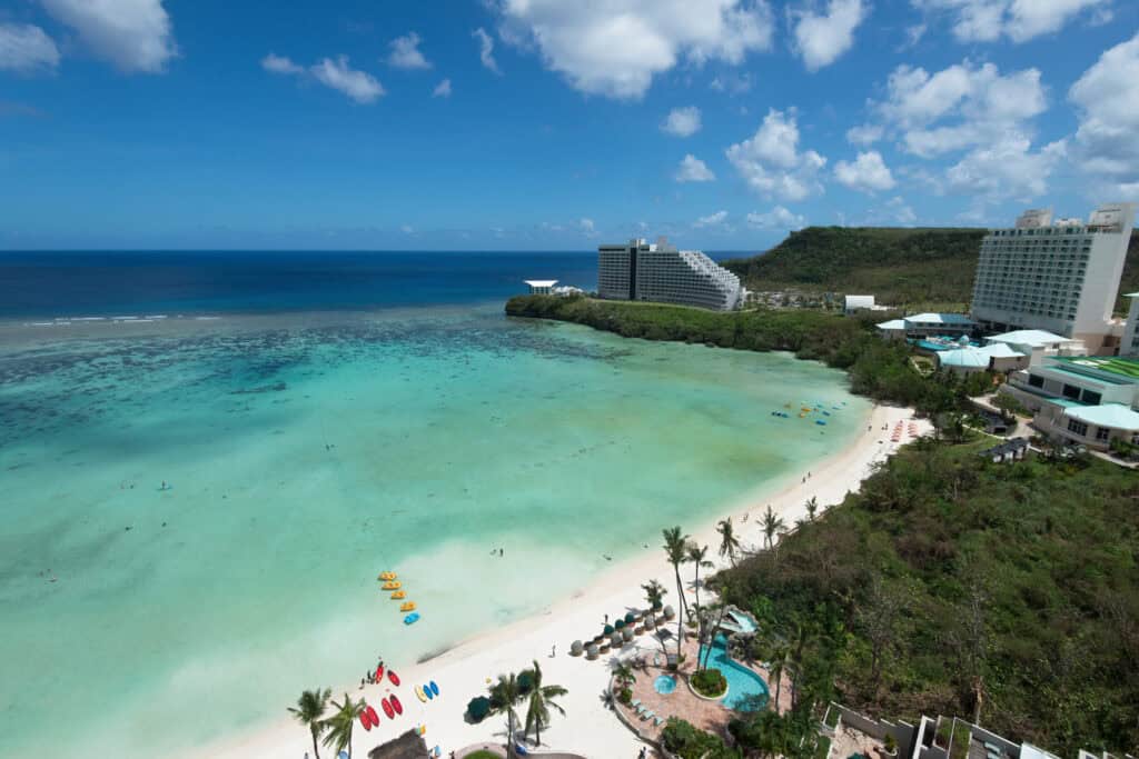Tumon Bay, on the US island territory of Guam