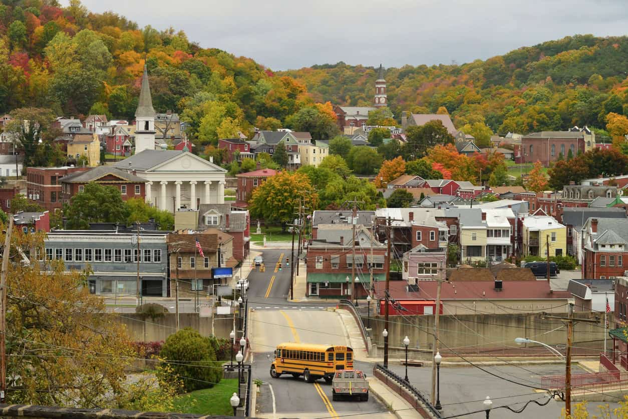 MD: Idyllic Autumn Landscape in Historic Cumberland Maryland.