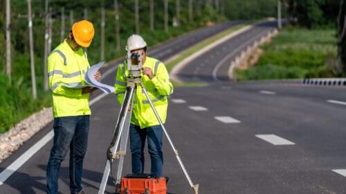road surveyors at work