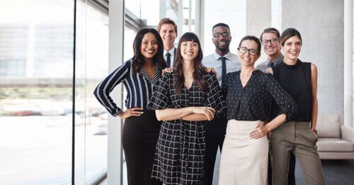 group of real estate agents in a brokerage